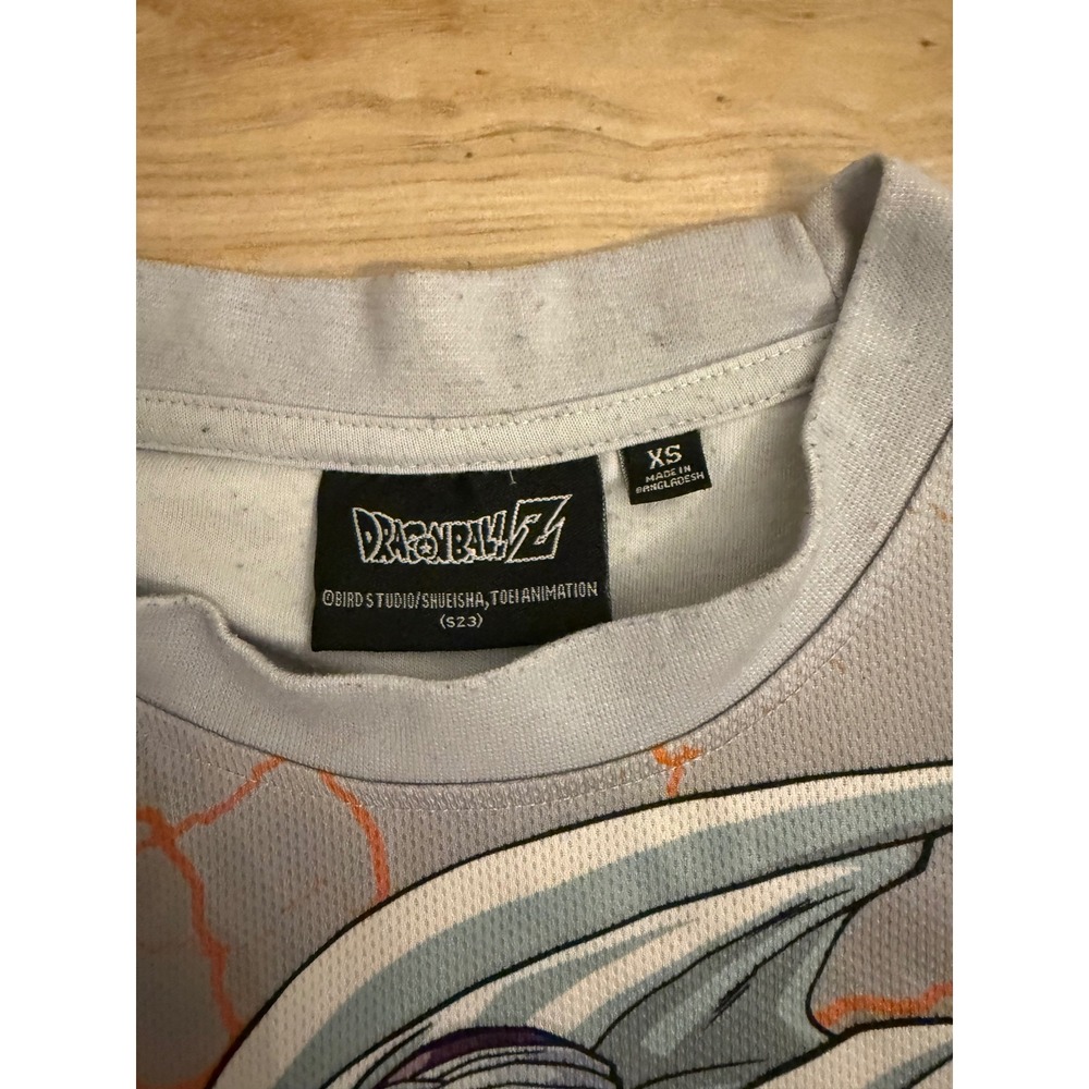 Dragon Ball Z Goku Piccolo Graphic T-Shirt Grey Black XS Anime All Over Print - Picture 2 of 6